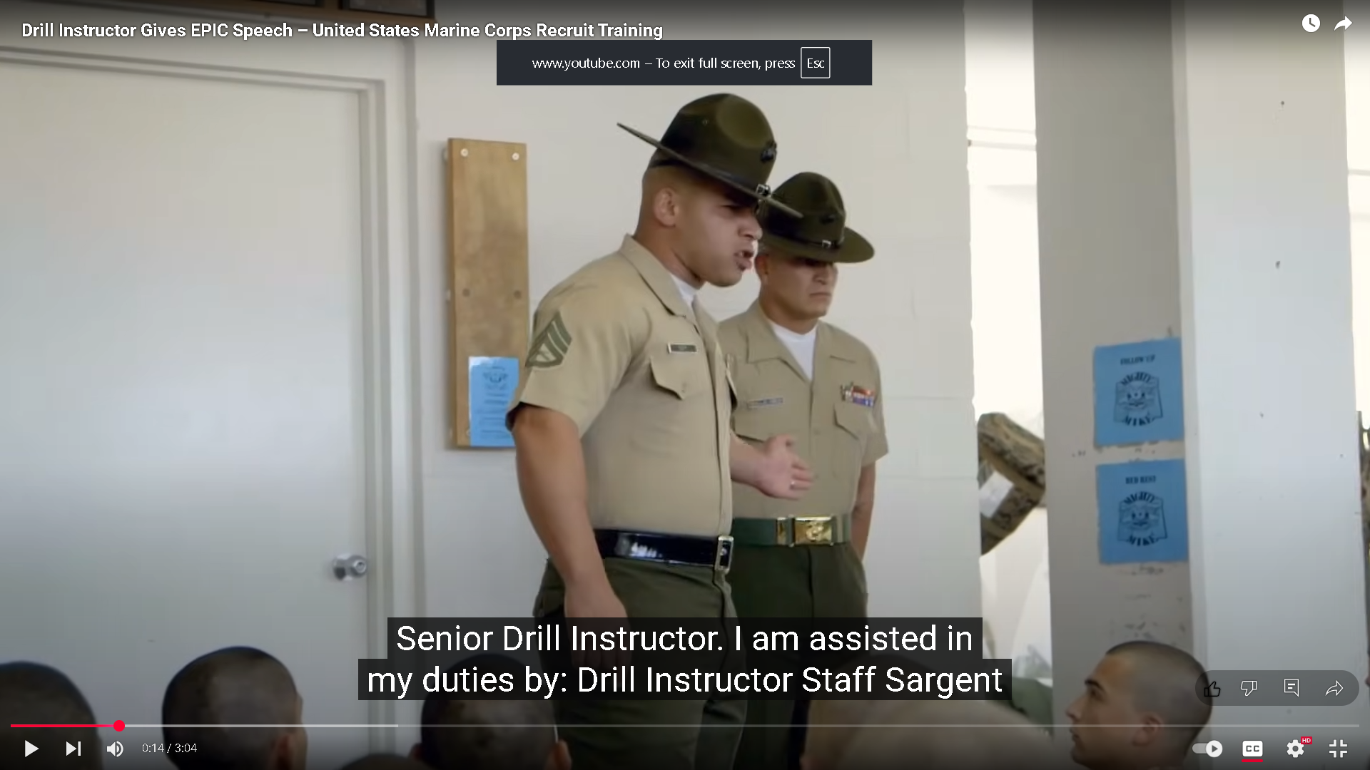 Drill Instructor Gives EPIC Speech – United States Marine Corps Recruit Training