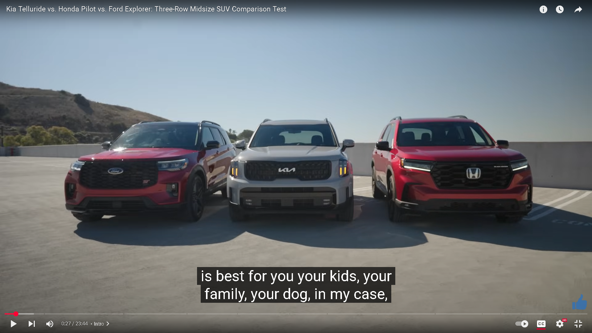 Kia Telluride vs. Honda Pilot vs. Ford Explorer: Three-Row Midsize SUV Comparison Test